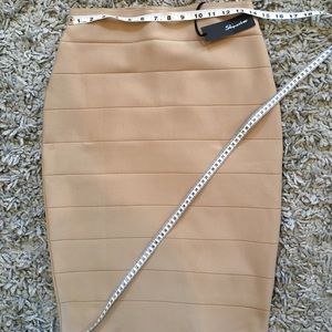 Tan Pencil Skirt